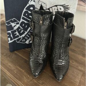Joey snakeskin booties